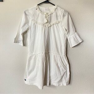 Hanna Andersson | Girl’s White Swiss Dot Lacy Dress Boho Prariecore Size 10